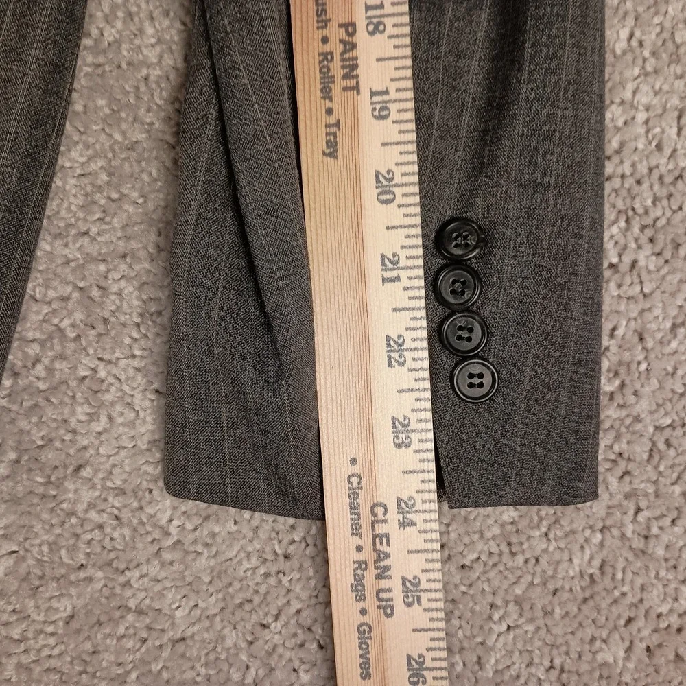 Vintage David Barry 42R 36x29 Men's Suit Grey 4 Color Pinstripe Wool Blend
